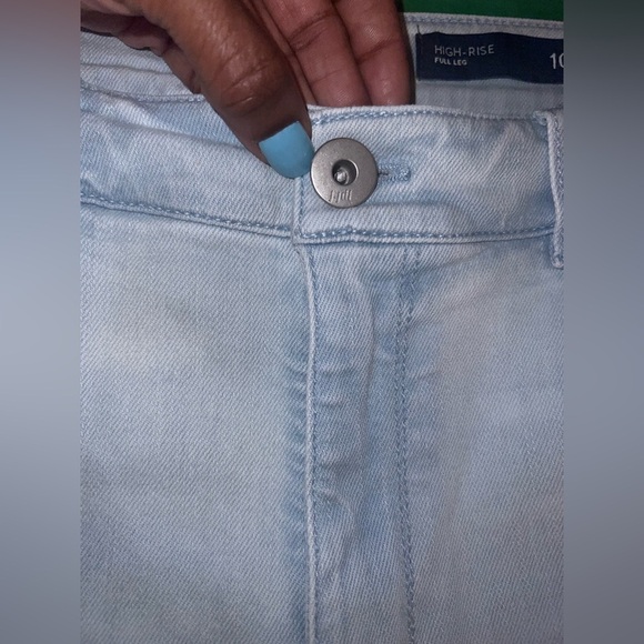 J.Jill Denim High Rise Full Leg Light Blue Women's Stretch Jeans size 10 - Picture 5 of 11